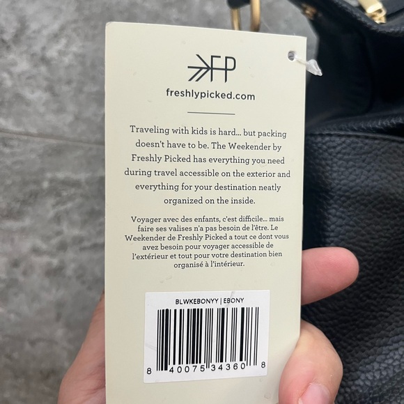 Freshly Picked Ebony Weekender Bag NWT - Picture 3 of 13